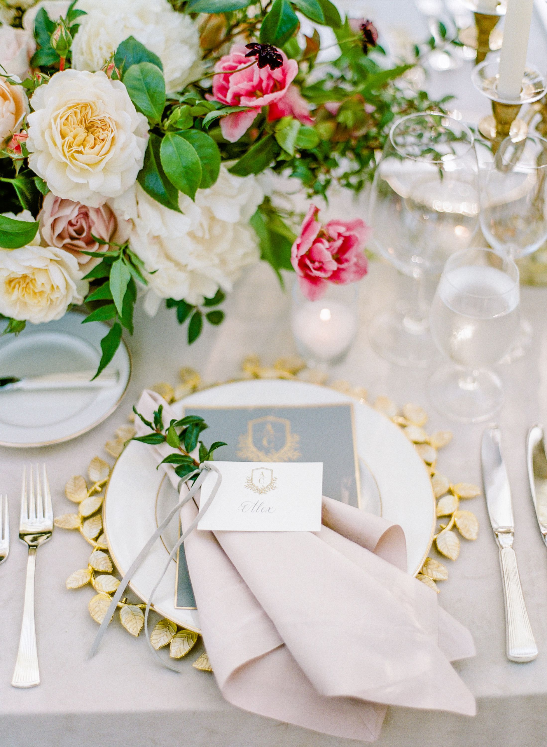 44 Lovely Place Settings to Inspire Your Wedding Reception Tables - Brides.com 1